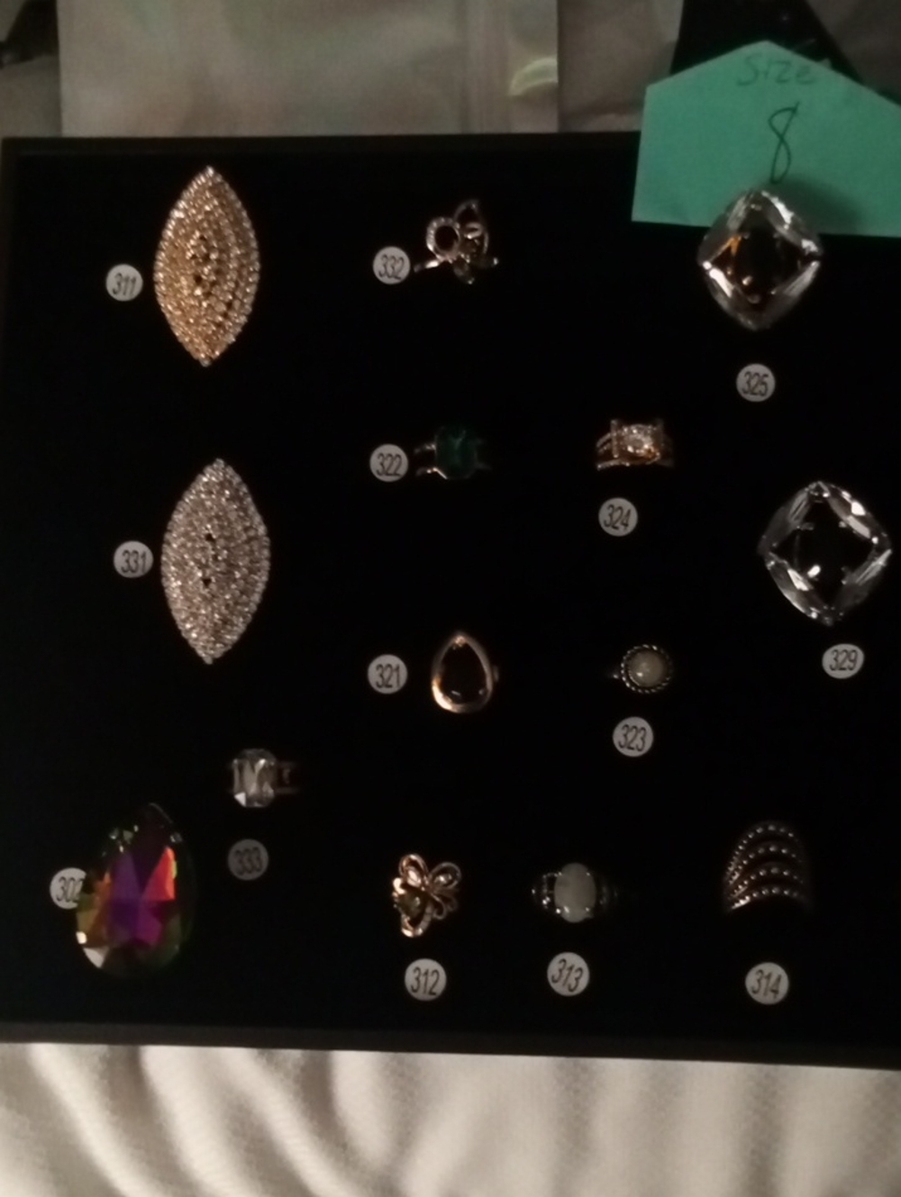 Gold Marquise Crystal Statement Earrings - Unbranded $5 Each Ring
